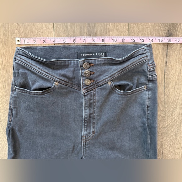 Veronica Beard Beverly Skinny Flare High Rise Jeans in Moonlight Size 29 - Picture 6 of 13